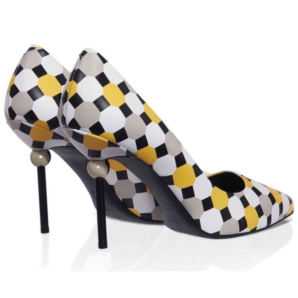 BNIB Roger Vivier Dec Sphere Palazzo Leather Heels with ball detail T95 - Picture 2 of 16